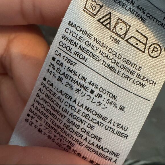 Banana Republic Women's Size 16 Black & White Striped Linen Blend Pants S0302 - Picture 7 of 7